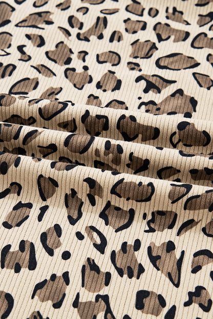 Leopard Bib Wide Leg Jumpsuit