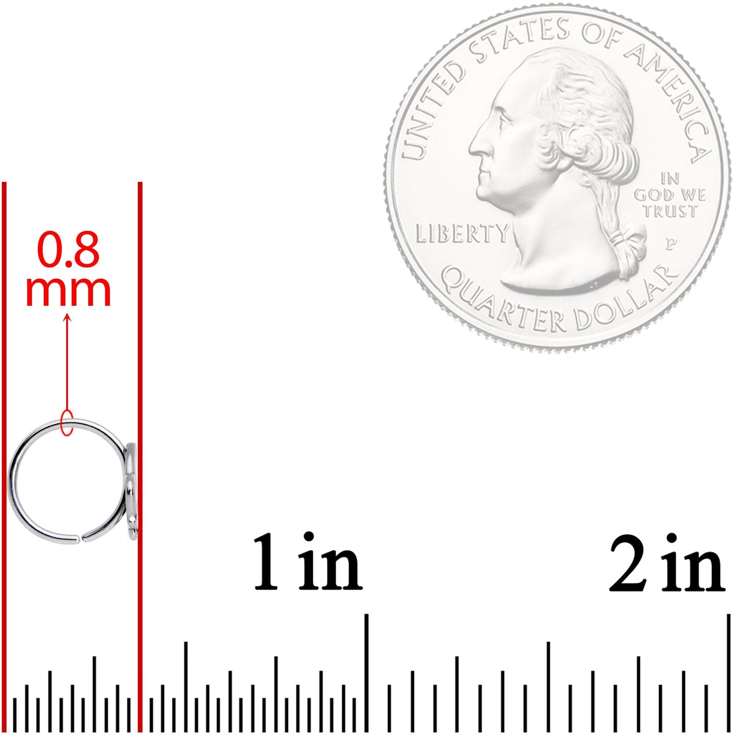 20G 5/16 Alien Spacecraft UFO Seamless Circular Ring