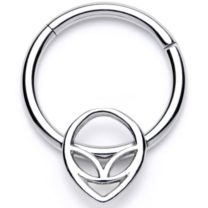 16G 3/8 Happy Smiling Alien Hinged Segment Ring