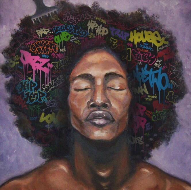 Graffiti Hip Hop African Girl Shower Curtain