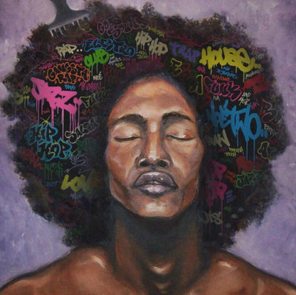 Graffiti Hip Hop African Girl Shower Curtain