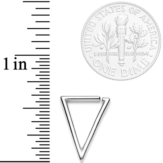 16G 5/16 Tasteful Geometric Triangle Closure Ring