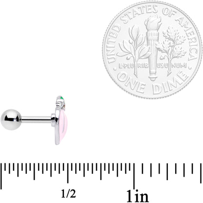16G 1/4 Sweet Pink Peach Cartilage Tragus Earring