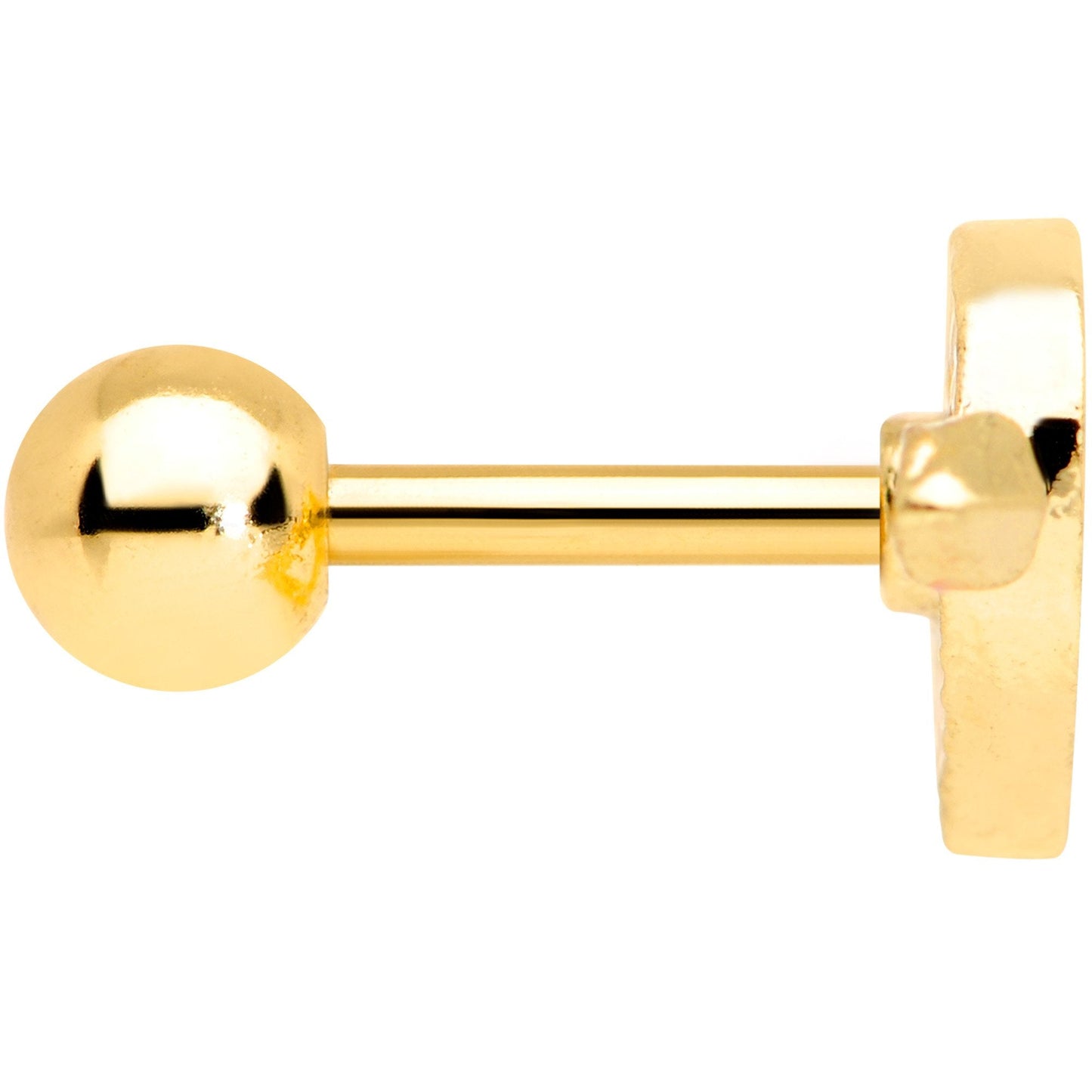 16G 1/4 Gold Tone Sweet Pink Sweetheart Cartilage Earring