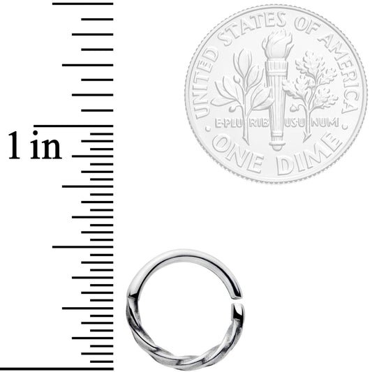 16G 3/8 A Simple Twist Septum Closure Ring