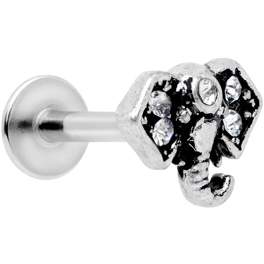 16G 5/16 Clear Gem Regal Elephant Labret Monroe Tragus