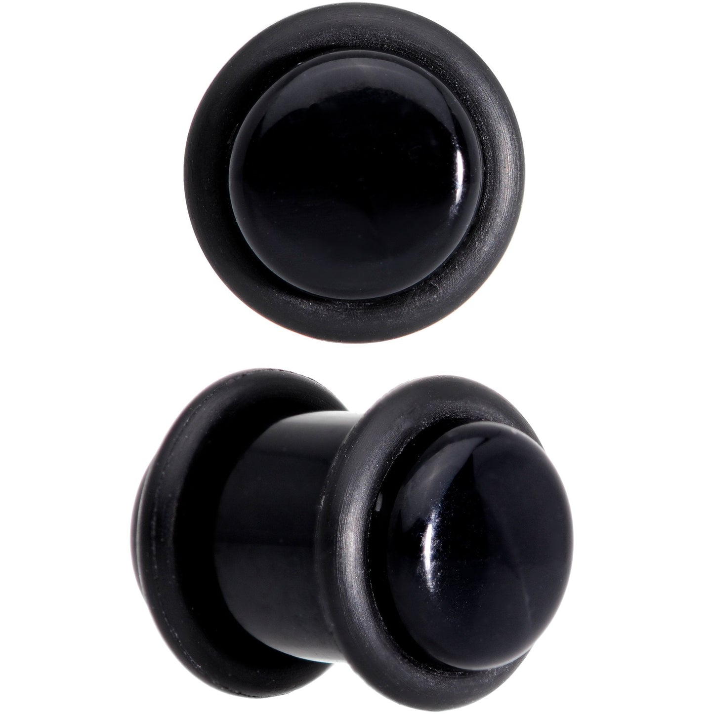 0G Basic Black Acrylic Straight Plug Set