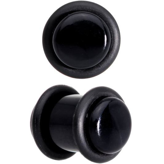 0G Basic Black Acrylic Straight Plug Set