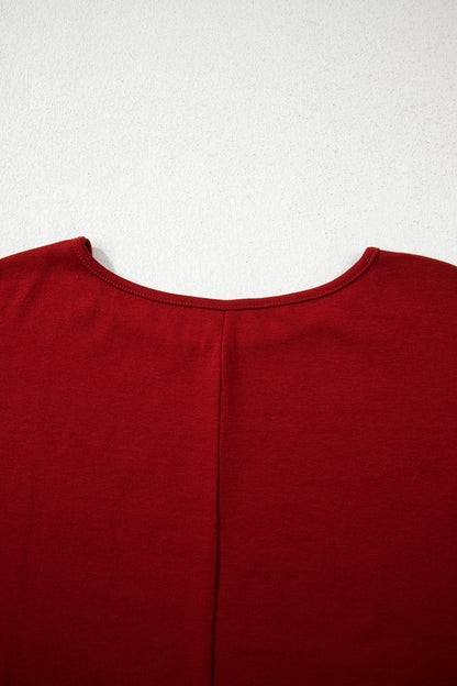 Solid Extended Cuff Long Sleeve Top