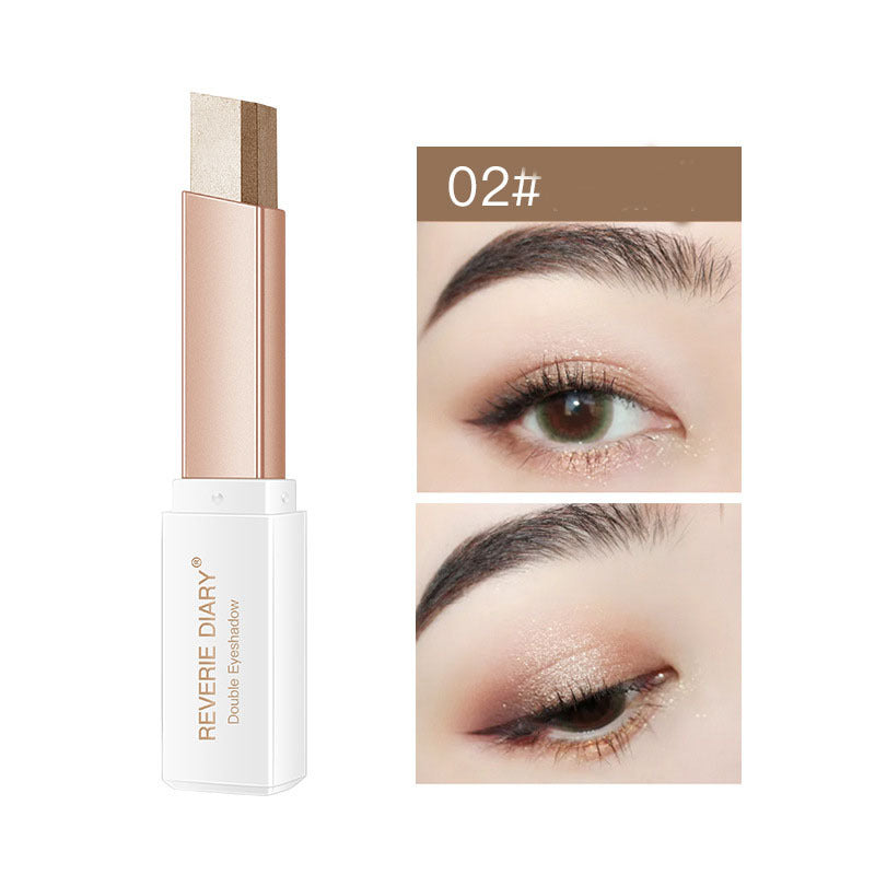 Lazy Eyeshadow Stick: Gradient Shimmer, Double Color, Waterproof