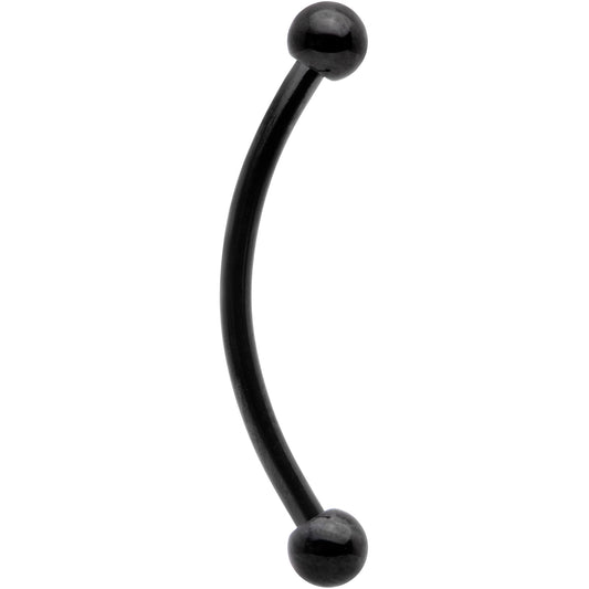 16G 5/8 Black Curved Barbell