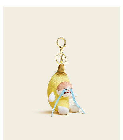 Crying Banana Plush Doll Key Button Pendant