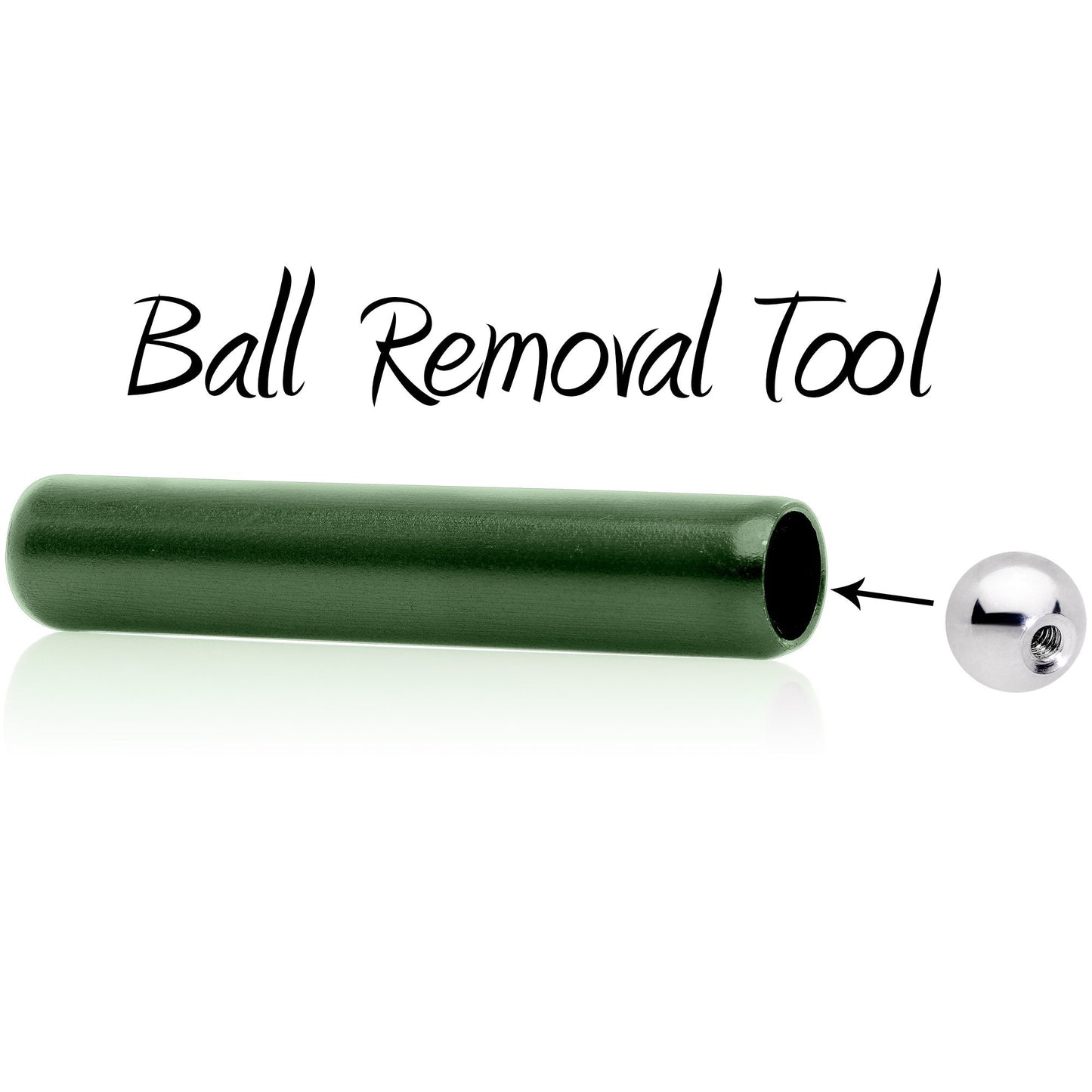 3mm to 4mm Green Aluminum Body Piercing Ball Removal Tool