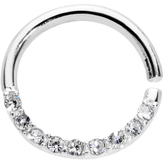 16G 5/16 Clear Gem Simple Elegance Seamless Circular Ring