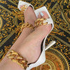 Large Size Square Toe Stiletto Sandals