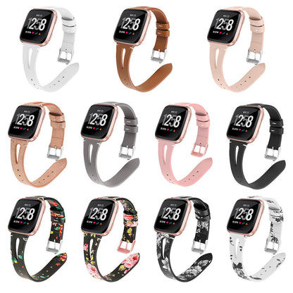 Printed Leather Band with Perforated Cowhide