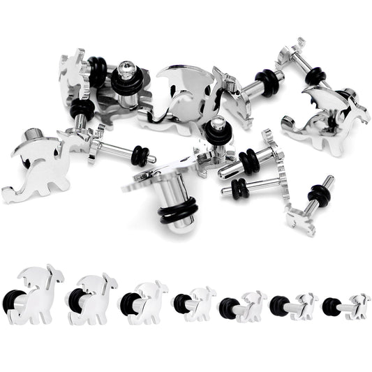 Steel Fantasy Dragon Single Flare Plug Set 14G to 2G