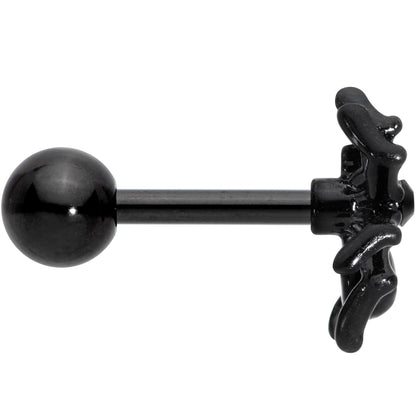 16G 5/16 Black Spooky Halloween Spider Cartilage Earring