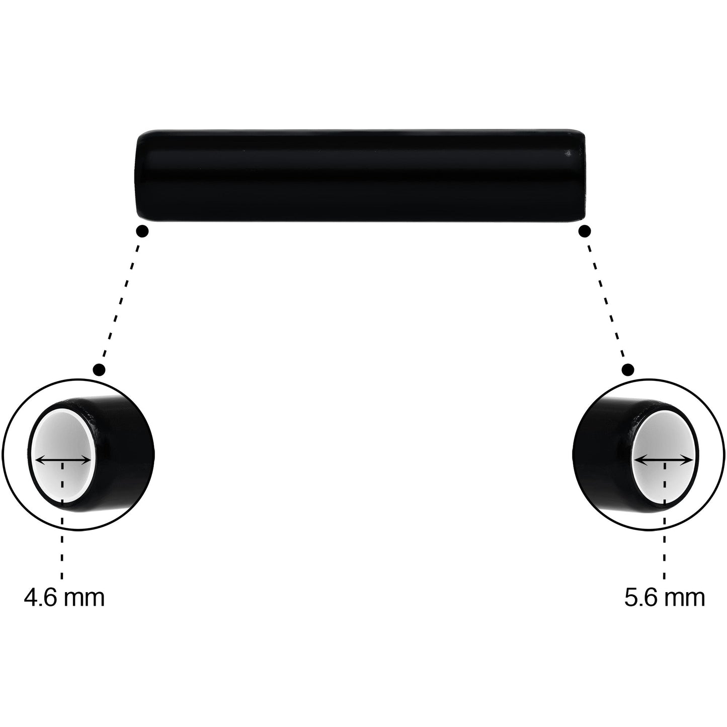 5mm to 6mm Black Aluminum Body Piercing Ball Removal Tool