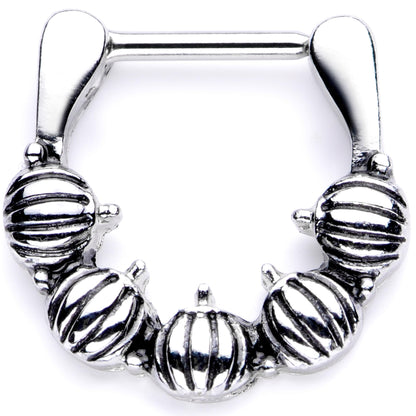 16G 5/16 Pumpkin Patch Halloween Septum Clicker
