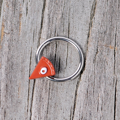 16G 3/8 Brown Pumpkin Pie Thanksgiving Holiday BCR Captive Ring