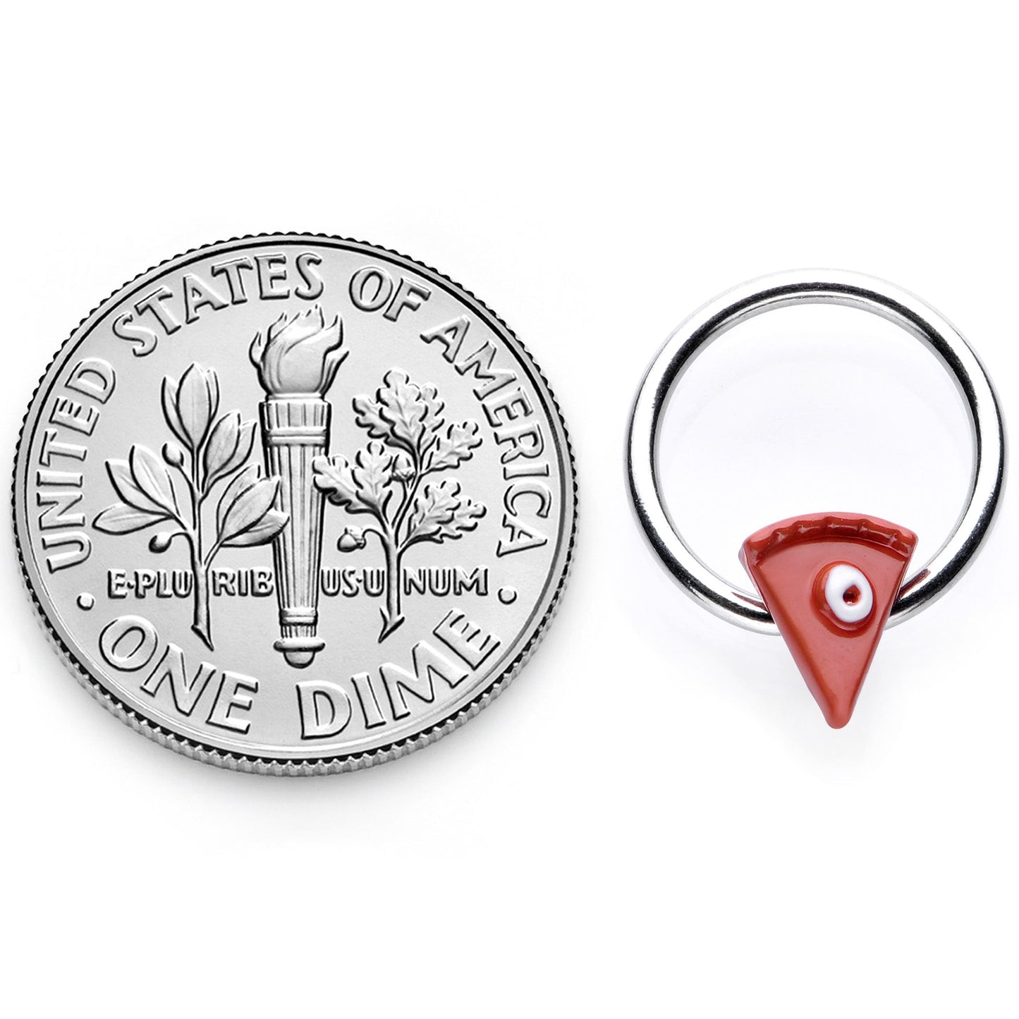 16G 3/8 Brown Pumpkin Pie Thanksgiving Holiday BCR Captive Ring