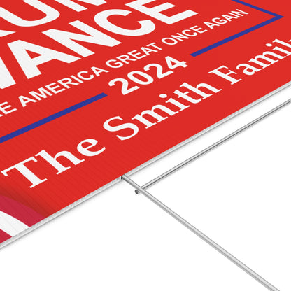 Trump Vance 2024 Yard Sign | Trump 2024 | JD Vance | Election 2024 | Trump Supporters Yard Sign C1167 - GOP