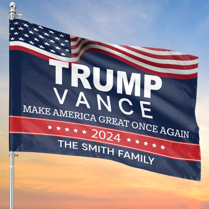 Trump Vance 2024 Make America Great Once Again Flag | Trump 2024 Flag | JD Vance Flag | Trump Supporters Garden Flag House Flag T1171 - GOP