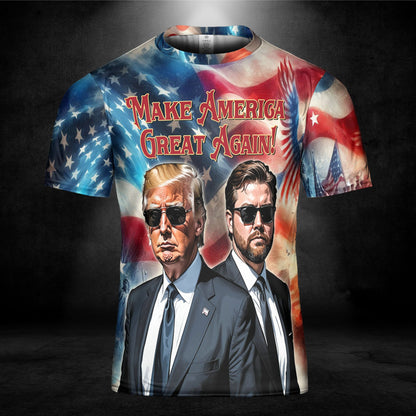 Trump Vance 2024 Make America Great Again | Trump 2024 3D Shirt | JD Vance Shirt | Election 2024 Shirt | Trump Supporters All-Over Printed T-Shirt C1225 - GOP