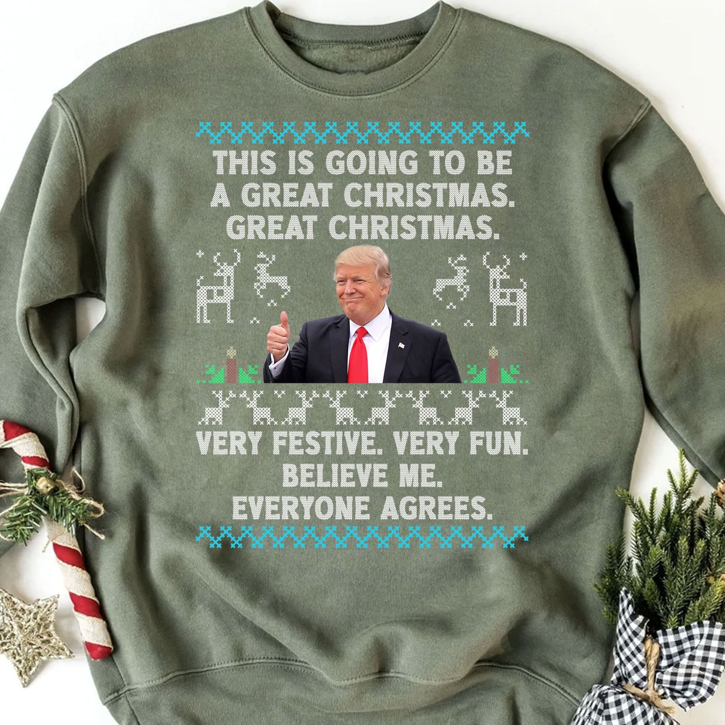 This Is Going To Be A Great Christmas, Funny Trump Ugly Sweater, Trump 2024 Sweatshirt, Trump Supporters Christmas Sweatshirt T1377 - GOP
