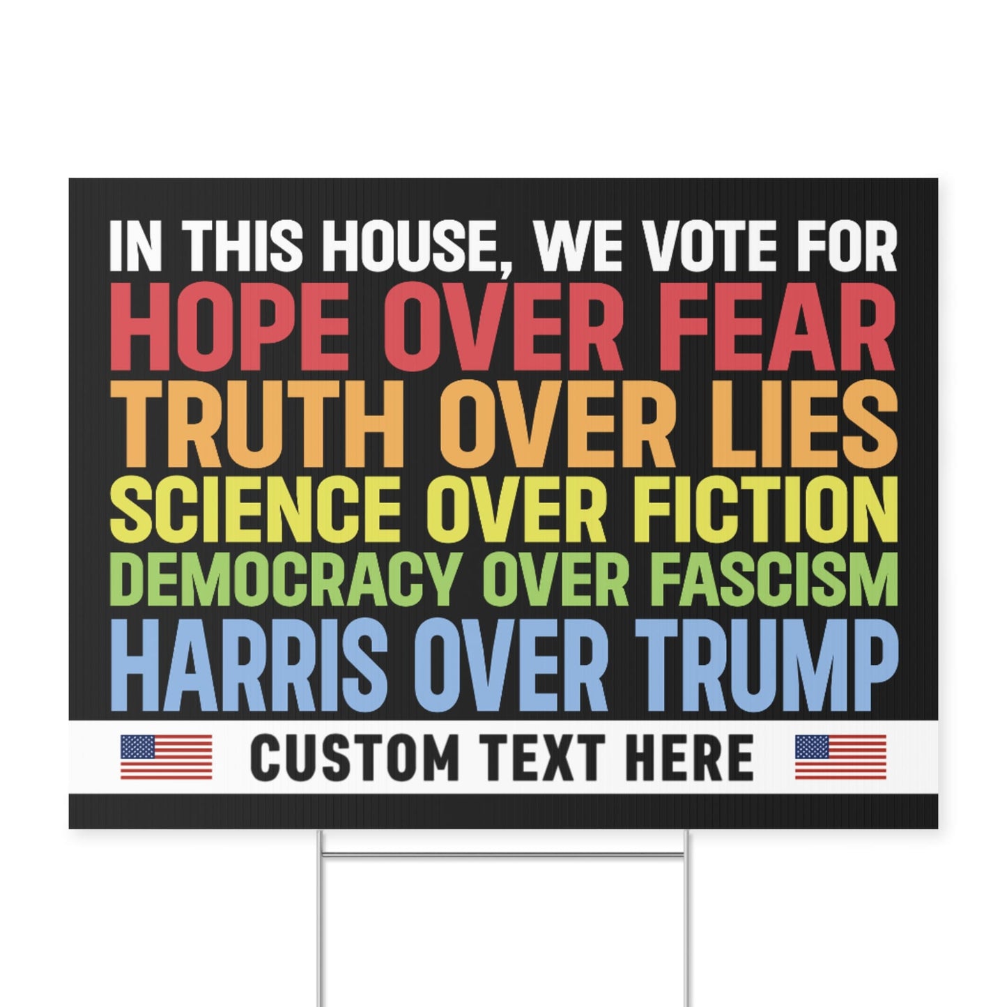 In this House We Vote for Kamala Harris Yard Sign | Kamala Harris 2024 Yard Sign | Democrat Yard Sign T1418 - KH2