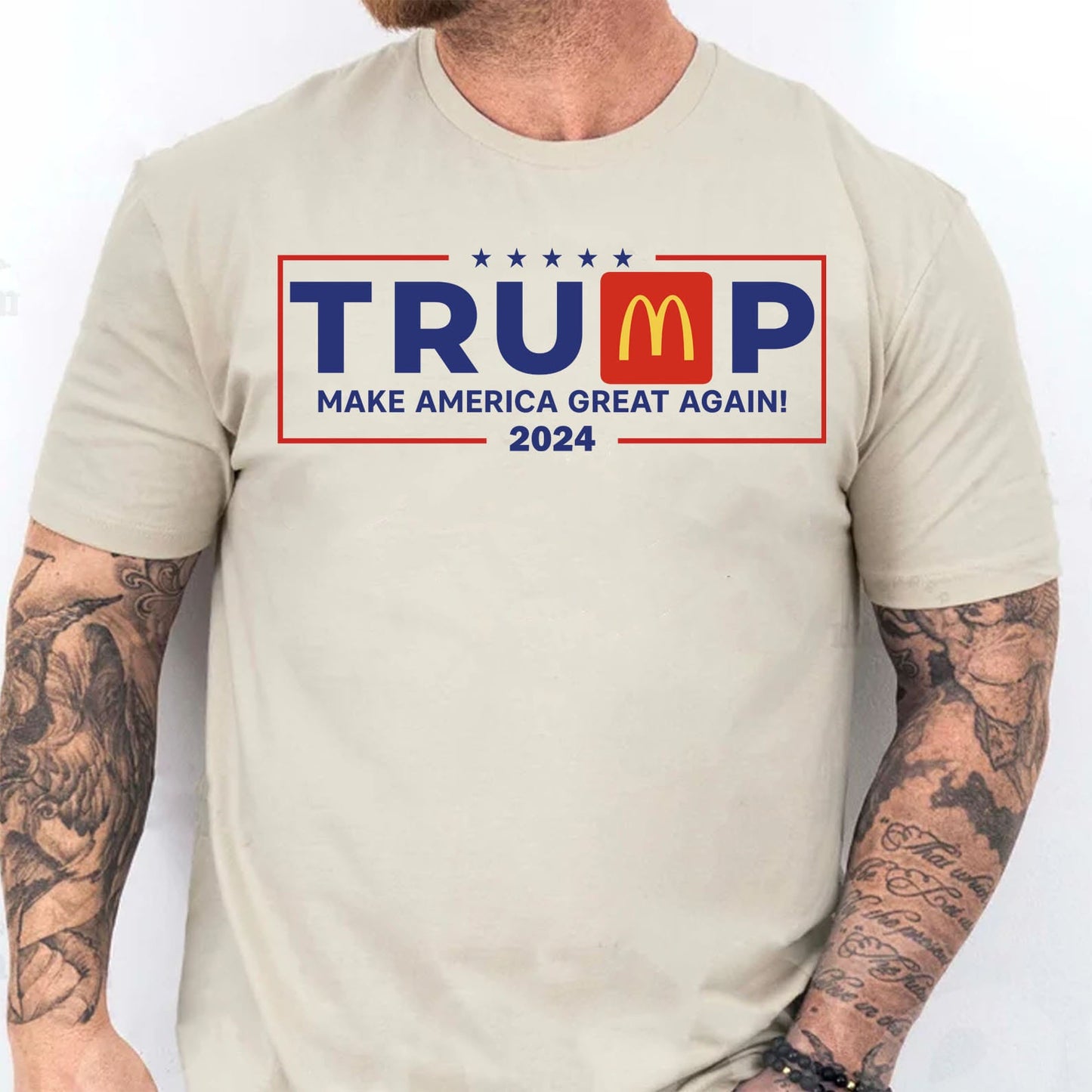 Trump Make America Great Again Sweatshirt, Trendy Trump McDonalds Sweatshirt, Trump Supporters 2024 Ugly Sweatshirt T1624 - GOP