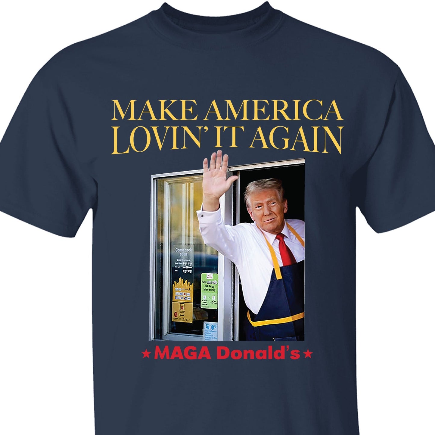 Trump McDonalds Shirt | Trendy MAGA Lovin' It Shirt | Republican Shirt | Trump Supporter Shirt Dark T1629 - GOP