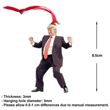 Trump Dancing, Humorous Trump Christmas Acrylic Ornament | Perfect for Car & Christmas Tree Decor T1660 - GOP