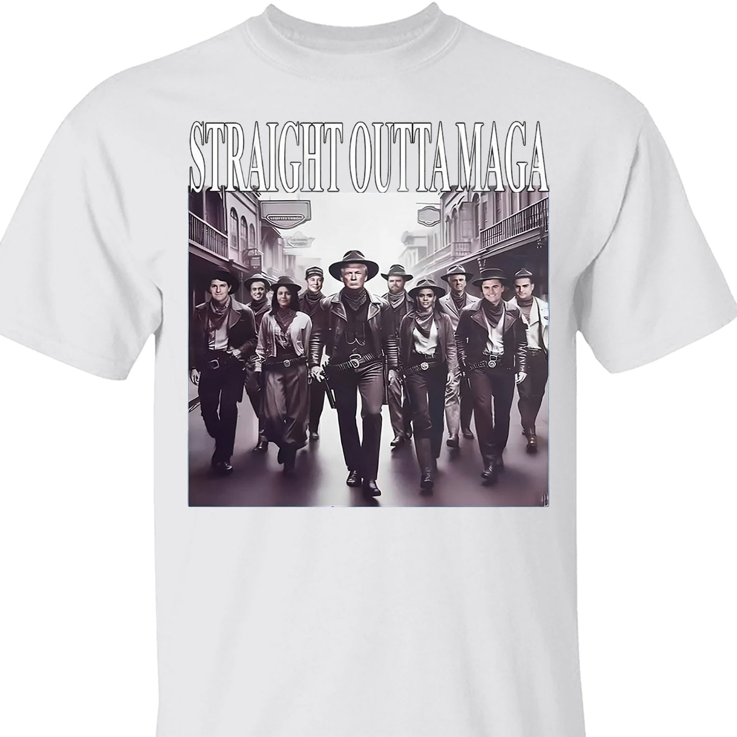 Straight Outta MAGA, Humorous Trump Shirt, Trump 47th President Sweatshirt Bright T1754 - GOP
