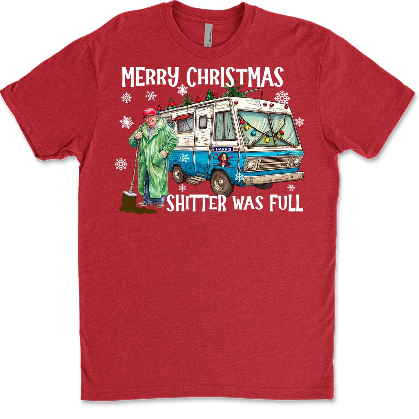 Trump 2024 Merry Christmas Shitter Was Full, Trump Merry Christmas Vibes Sweatshirt T1756 - GOP