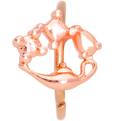 20G 5/16 Rose Gold Tone Magic Genie Lamp Nose Hoop