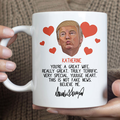 You're Great Husband Really Great, Funny Trump Coffee Mug, Valentine Gifts For Husband Boyfriend Wife Girlfriend 681810 - GOP