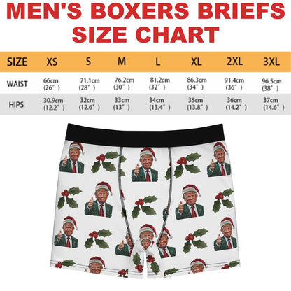 Christmas Trump Santa Boxer Briefs, Political Xmas Gift, Trump Christmas Gift, Republican Gift 681829 - GOP