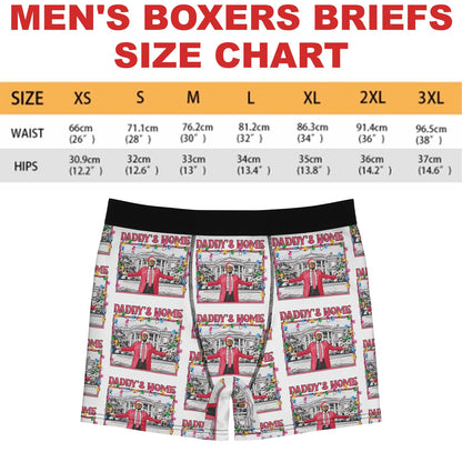 Daddy's Home In Pink Boxer Briefs, Political Xmas Gift, Trump Christmas Gift, Republican Gift 681831 - GOP