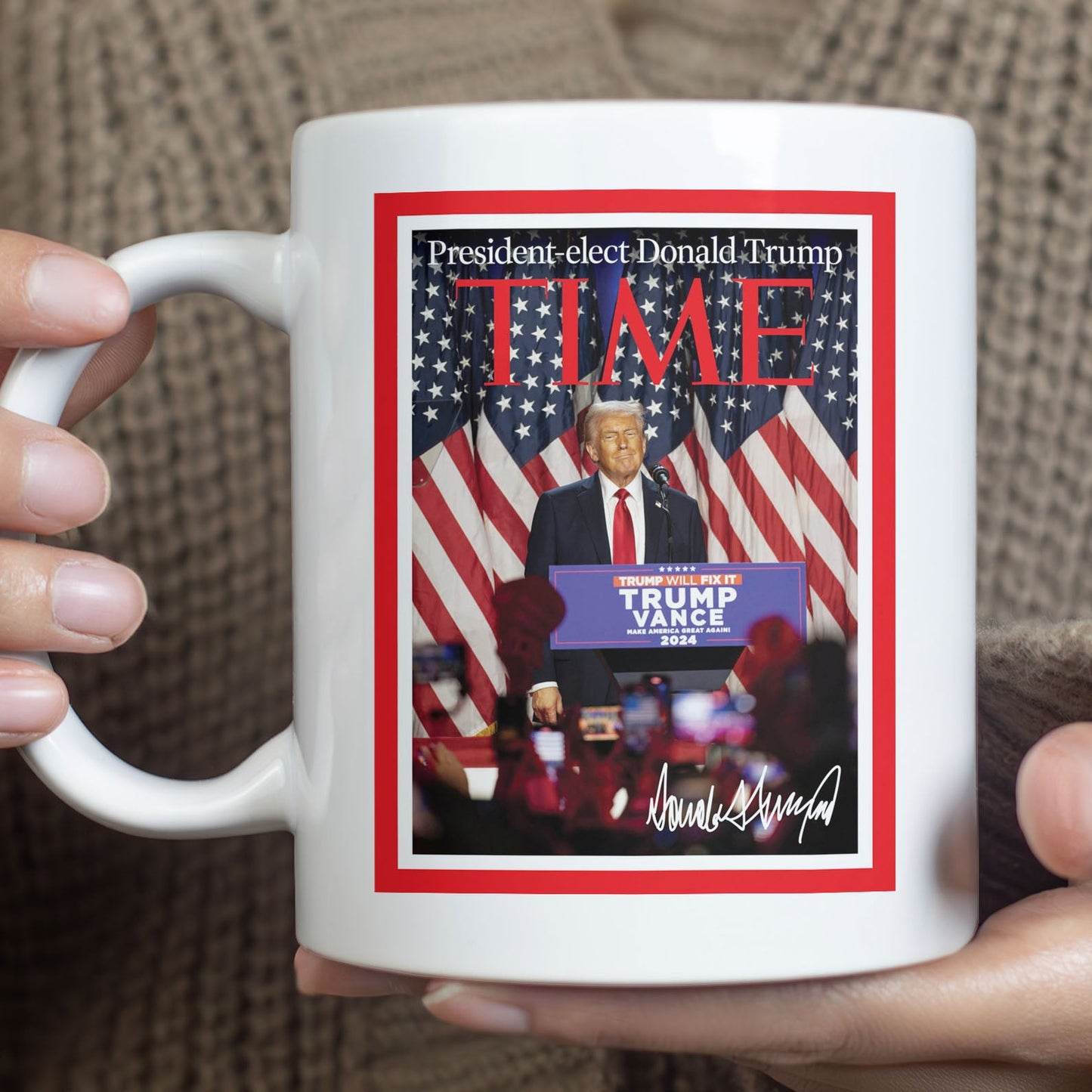 President-Elect Donald Trump Time, Trump Mug Accent Mug, Donald Trump Homage Mug 681891 - GOP