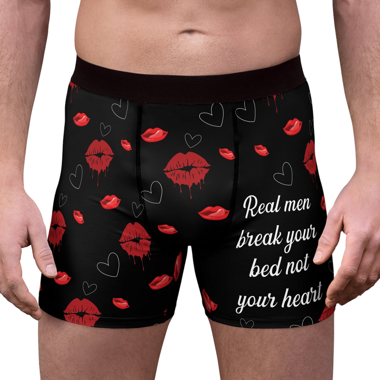 Real Men Break Your Bed Not Your Heart Boxer, Funny Boxer Briefs, Valentines Gift Ideas for Husband, Boyfriend 681889