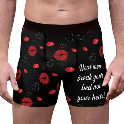 Real Men Break Your Bed Not Your Heart Boxer, Funny Boxer Briefs, Valentines Gift Ideas for Husband, Boyfriend 681889