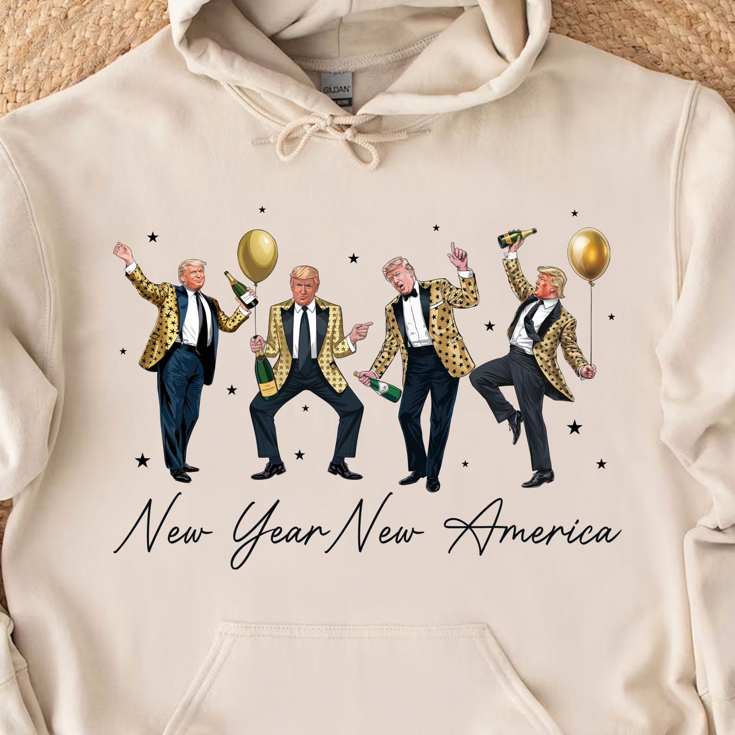 New Year New America Shirt | Humorous Dancing Trump Sweatshirt | Retro Trump New Years Party Shirt Bright 681936 - GOP