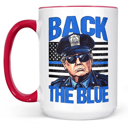 Trump Back The Blue Mug, Police For Trump Mug, Trump Cops Mug, Republicans White Mug  Accent Mug 681984 - GOP