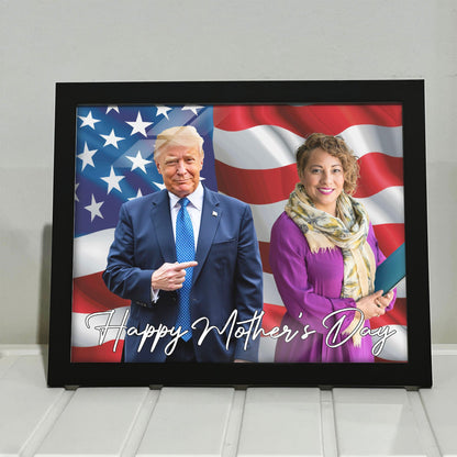 Happy  BirthDay Frame, Personalize Custom Photo with Trump Picture Frame, Photo with Trump, Donald Trump President, Family Gift Frame 682021 - GOP