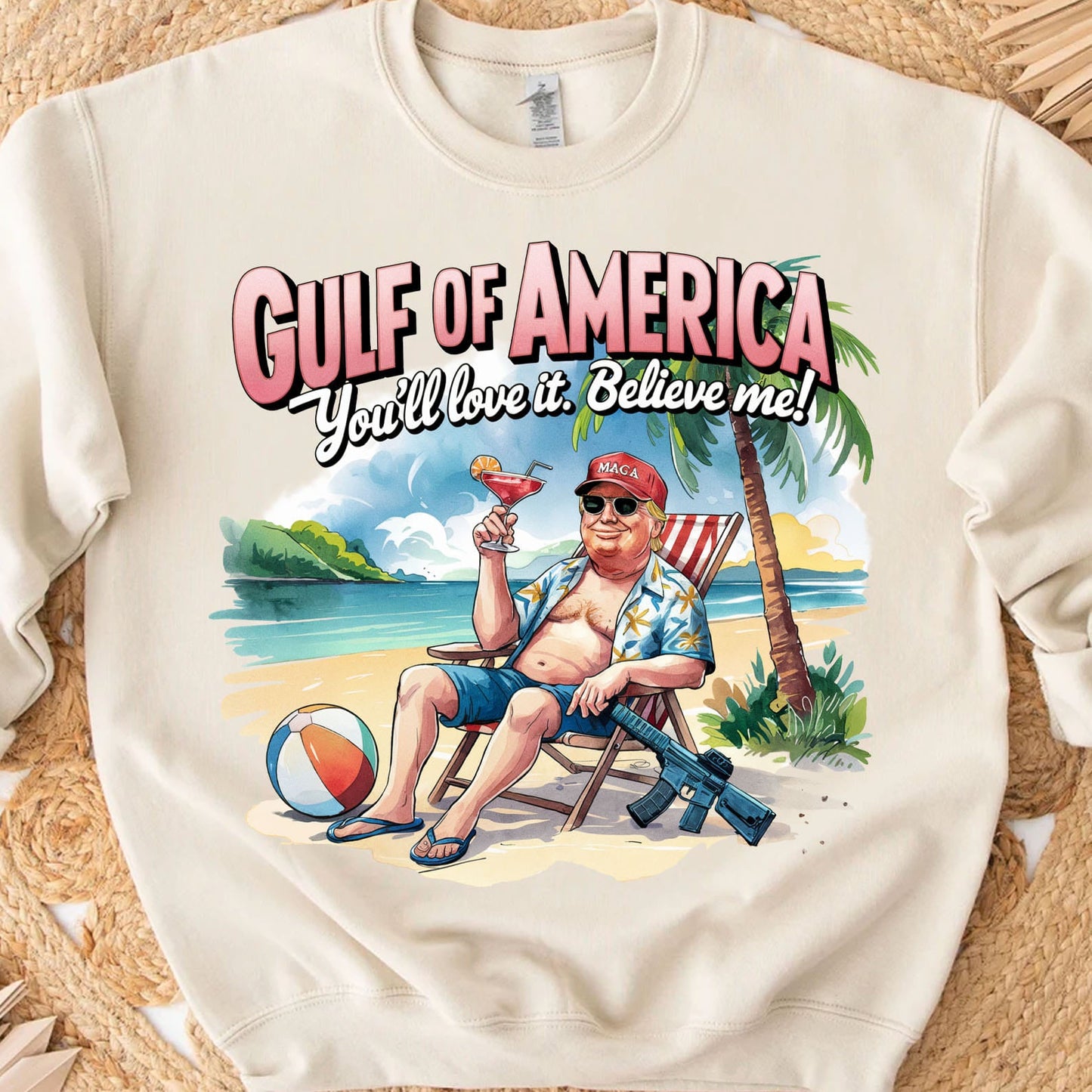 Trump Gulf of America, Humorous Trump Sweatshirt, Funny Trump President Bright Shirt 682086 - GOP