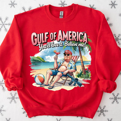 Trump Gulf of America, Humorous Trump Sweatshirt, Funny Trump President Bright Shirt 682086 - GOP
