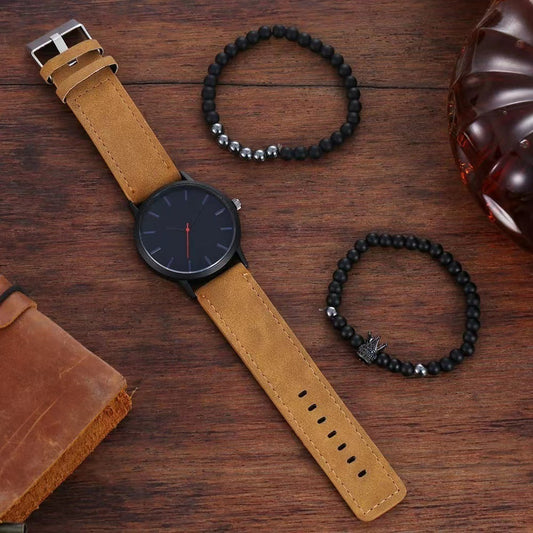 Men's Casual Quartz Watch Frosted Belt Bracelet