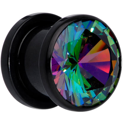 Vitrail CZ Gem Black Screw Fit Plug Set